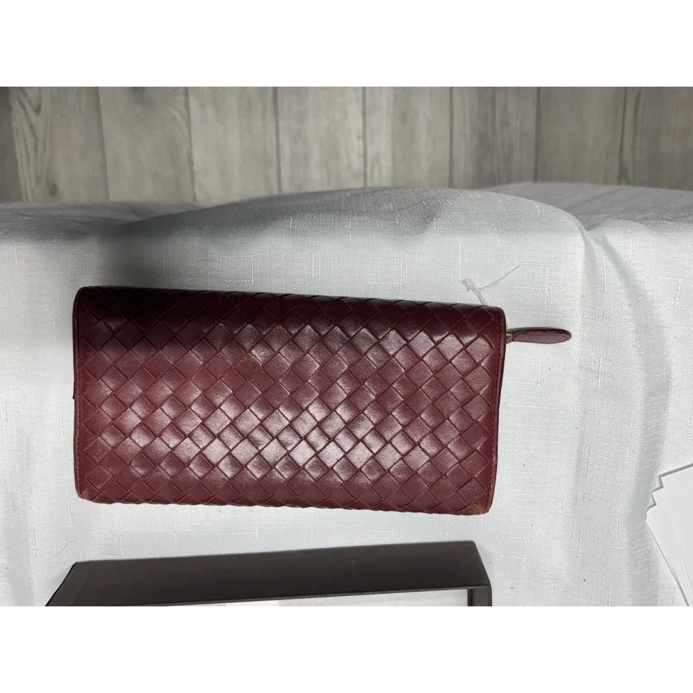 Bottega Veneta Intrecciato Leather Andiamo‎ Clutch Continental Flap Long Wallet